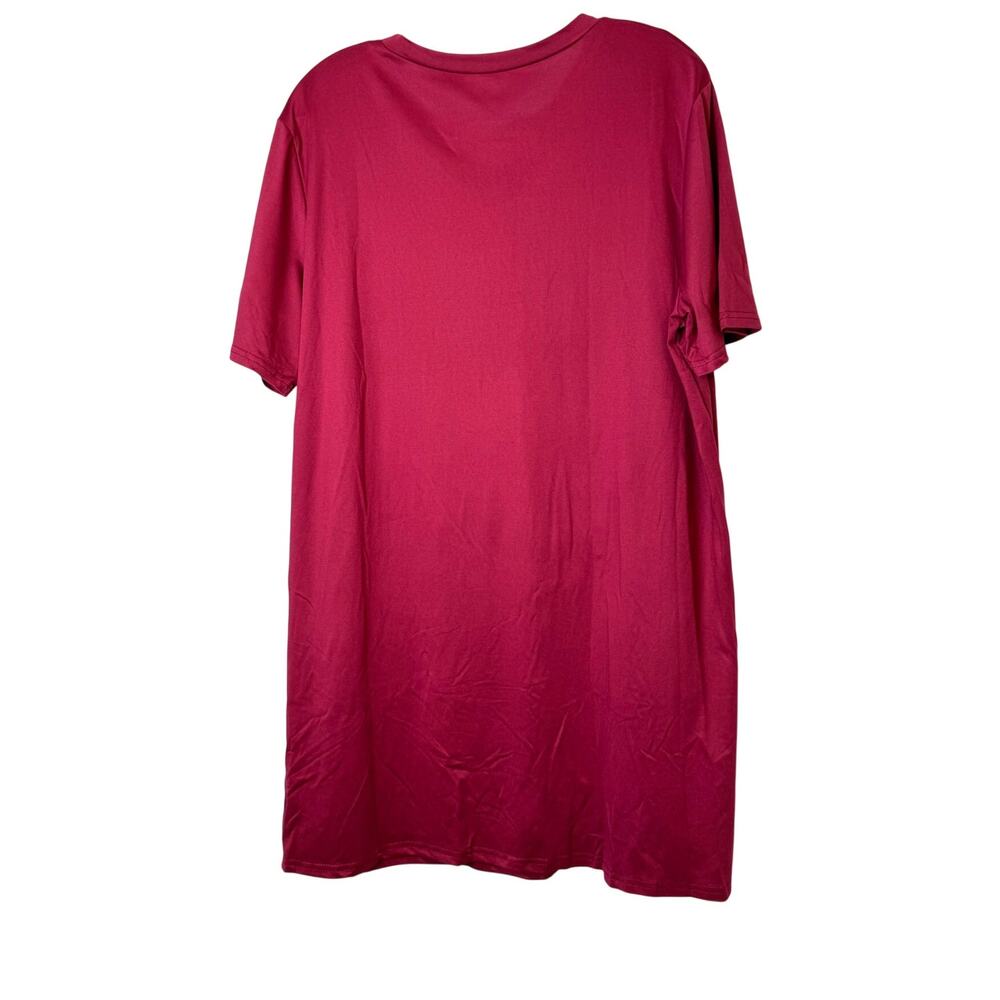 Oversized and Long Raspberry Tee Size 1XL - Picture 3 of 6